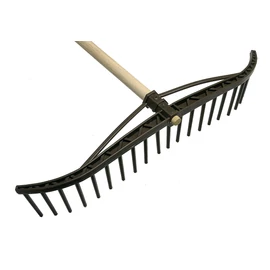 19 Fogú műanyag begyűjtő gereblye, 52 cm - nyelezett