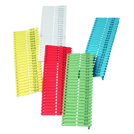 Fülszám, bárányoknak,  többféle színben, TIP-TAG, 101-200-ig, 100db/csomag