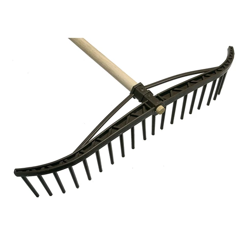 19 Fogú műanyag begyűjtő gereblye, 52 cm - nyelezett