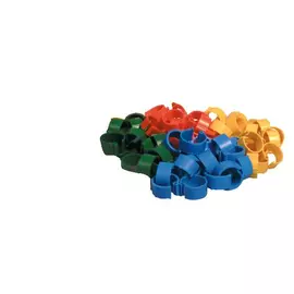 Kapcsos baromfi lábgyűrű, vegyes színekben, Ø 8 mm