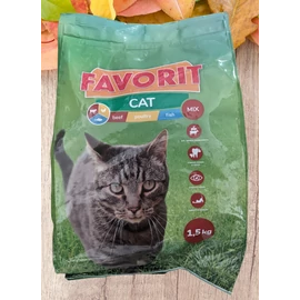 Purina - Favorit macskatáp 3 féle hússal 1,5 kg/zsák