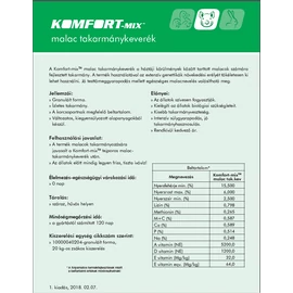 Komfort-Mix malac takarmánykeverék, 20 kg/zsák