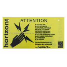 Nemzetközi figyelmezető jelzés „Caution electric fence“, 4 db
