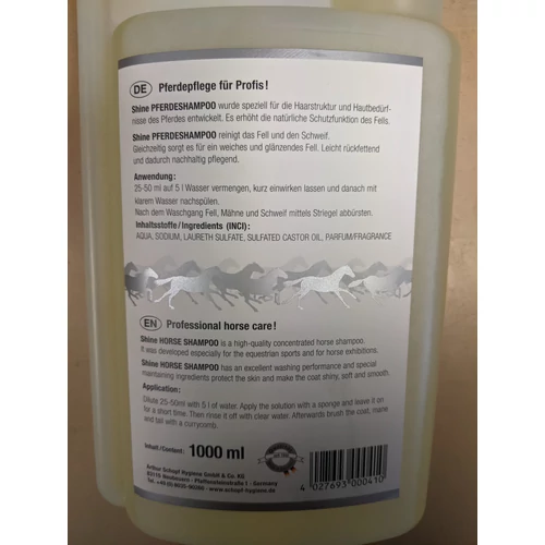 Ló sampon „Shine Horse Sampon“, koncentrátum, 1 liter