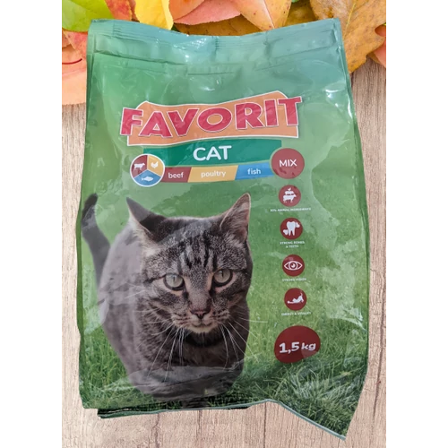 Purina - Favorit macskatáp 3 féle hússal 1,5 kg/zsák
