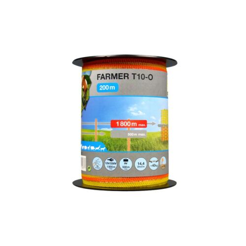 FARMER T10, narancssárga/sárga, 10 mm-es szalag