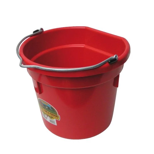Lapos hátú vödör, műanyag, 20 literes, piros