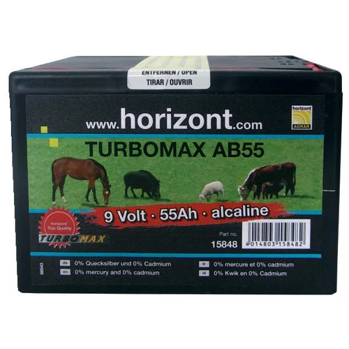 TURBOMAX AB alkáli szárazelem, 9 V / 55 Ah